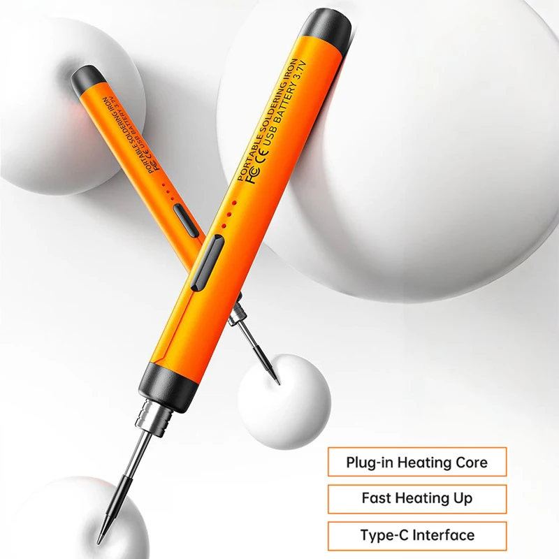 USB Wireless Digital Electric Soldering Iron Kit Cordless Adjustable Temperature 300-450℃ Smart Welding Solder Tool