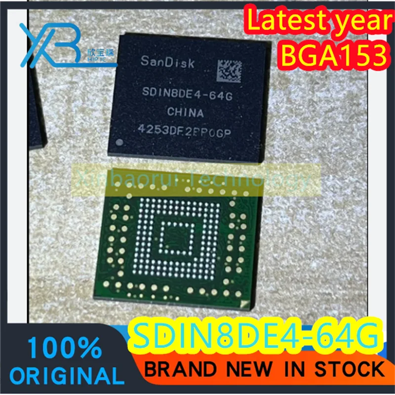 

(1/15pieces) SDIN8DE4-64G 4.5 version EMMC BGA153 64G font storage chip IC 100% brand new good quality original authentic