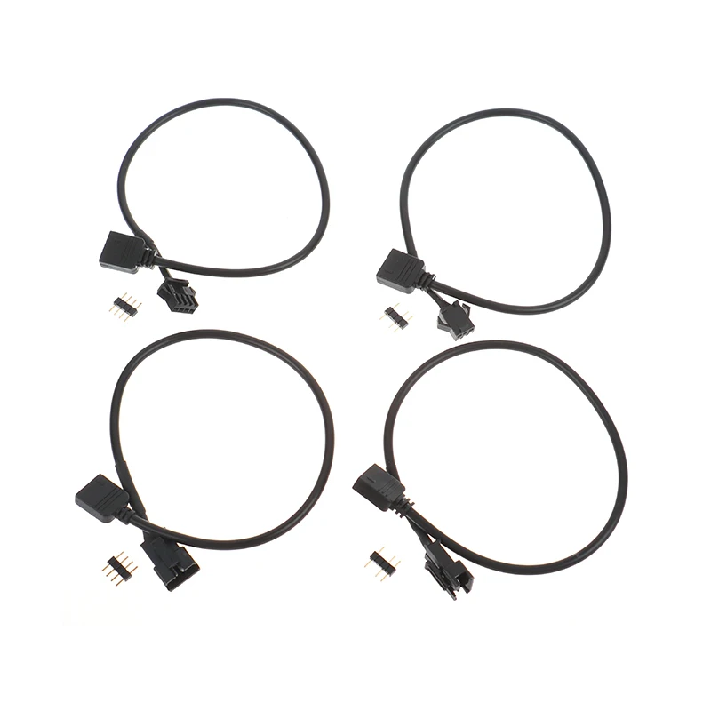 1pc scheda madre adattatore RGB cavo di conversione 5V 3Pin / 12V 4Pin RGB Led Strip Light per PC Computer LED Light Strip Line 30cm