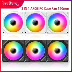 TEUCER JM-1 Fan 120mm ARGB Shenguang Synchronous Cooler for PC Case Air Cooler PC Case Fan 12cm Silent Water Cooling Fan