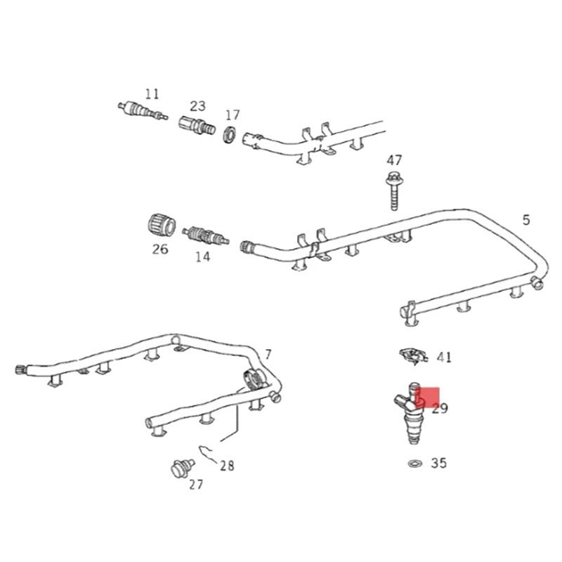 A1120780149 Fuel Injectors Nozzle 0280156014 For Mercedes Benz CLK320 C320 ML320 3.2L Chrysler Crossfire 2000-2008