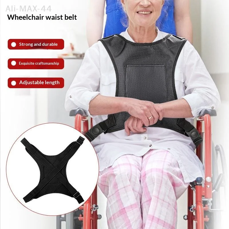 Wheelchair Safety Harness Fall Prevention Seat Belt Shoulder Fixing Straps Support Vest for Elderly Nursing Patients