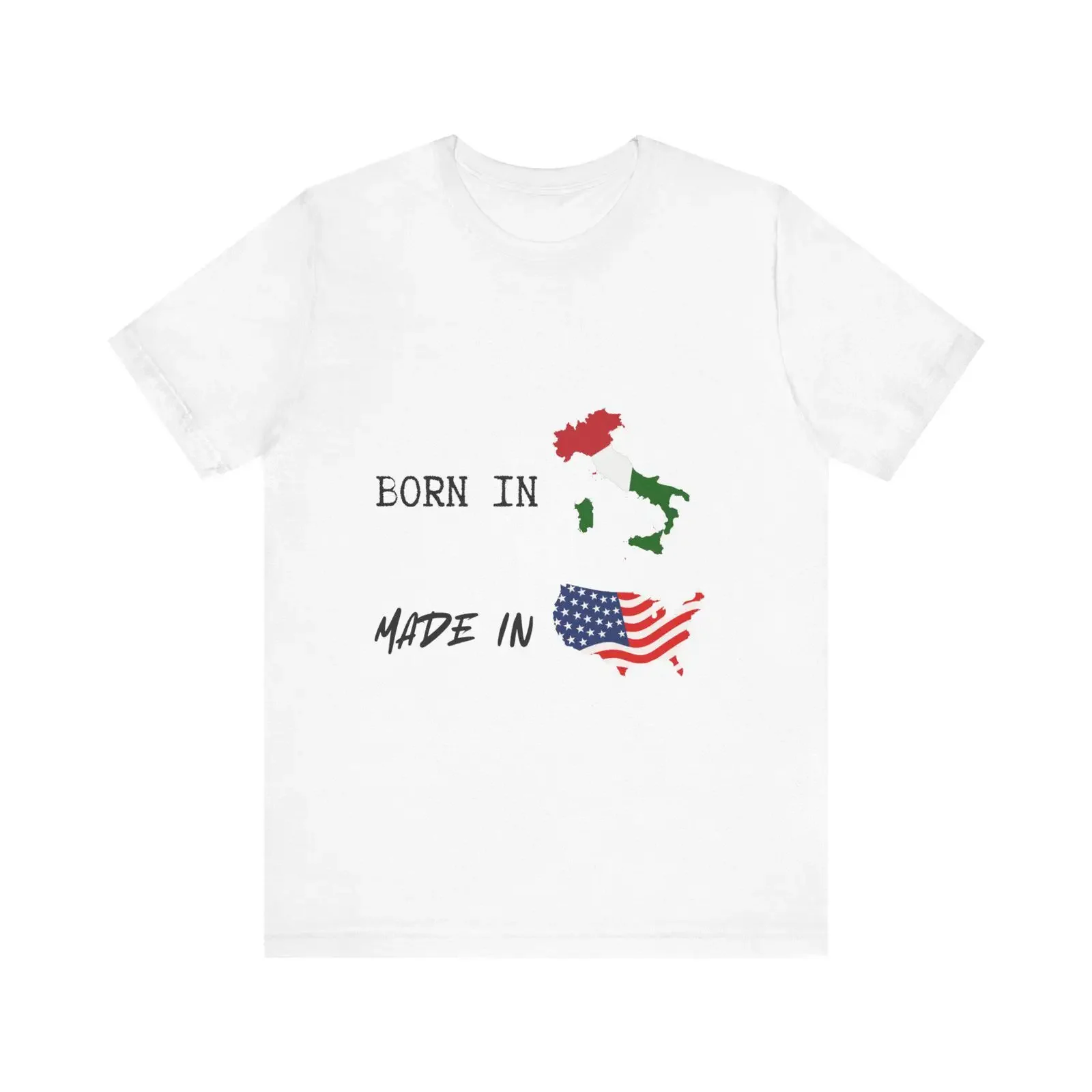 Italian USA Pride T Shirt Jersey Heritage  vintage Washed graphic streetwear Stretched Soft Top For Everyday Wear Breathable