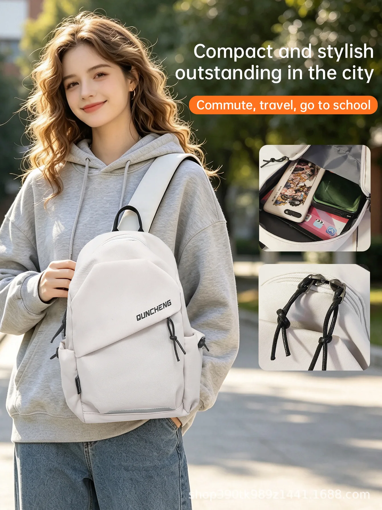 Brusttasche, Herren- und Damen-Umhängetasche, große Kapazität, ideal für Ausflüge, tragbare, vielseitige Umhängetasche für den täglichen Gebrauch. – Detail 1