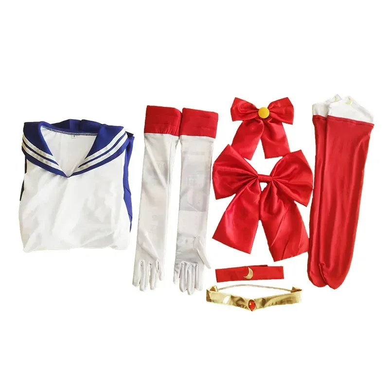 Bilibili Sailor Moon Cosplay Tsukino Usagi disfraz uniformes para estudiantes ropa Anime Halloween disfraces trajes con calcetines guantes