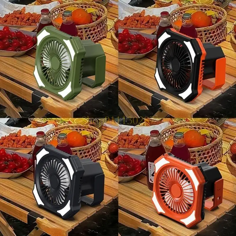 J1HC Battery Desk Fan مع بطارية مدمجة ، ورياح قوية ، ومشجع التخييم للعمليات الهادئة
