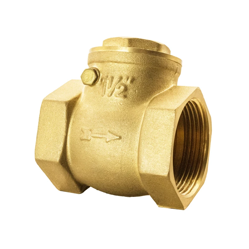 

DN15 DN20 DN25 1/2" 3/4" 1" Brass One-way Horizontal Check Valve BSP Female Thread Attached Swing Disk Non-return Valve