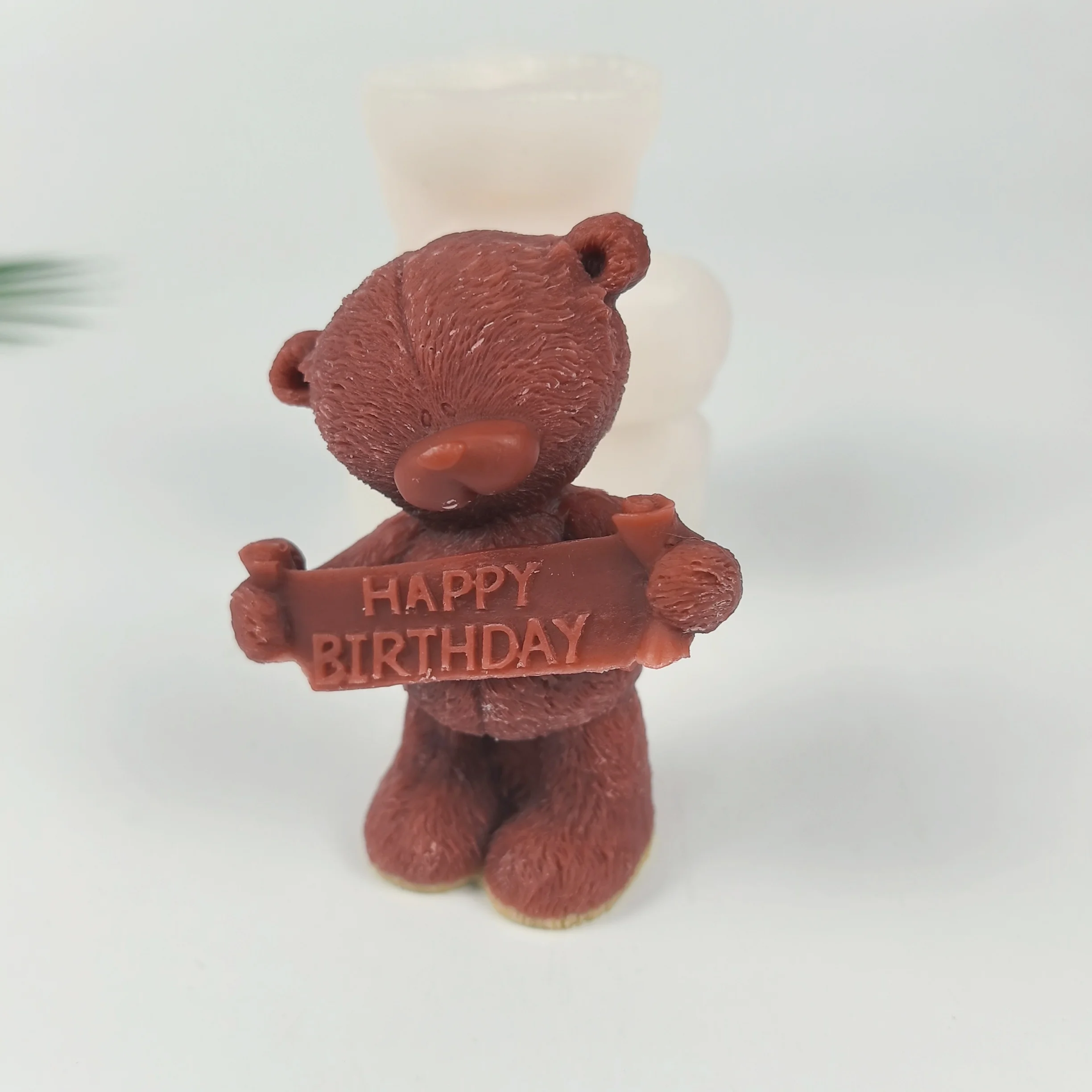 

Teddy Bear Candle Mold Animals Moulds Best Parents, Happy Birthday Banner Soap Molds Silicone 3D Wedding Birthday Mould