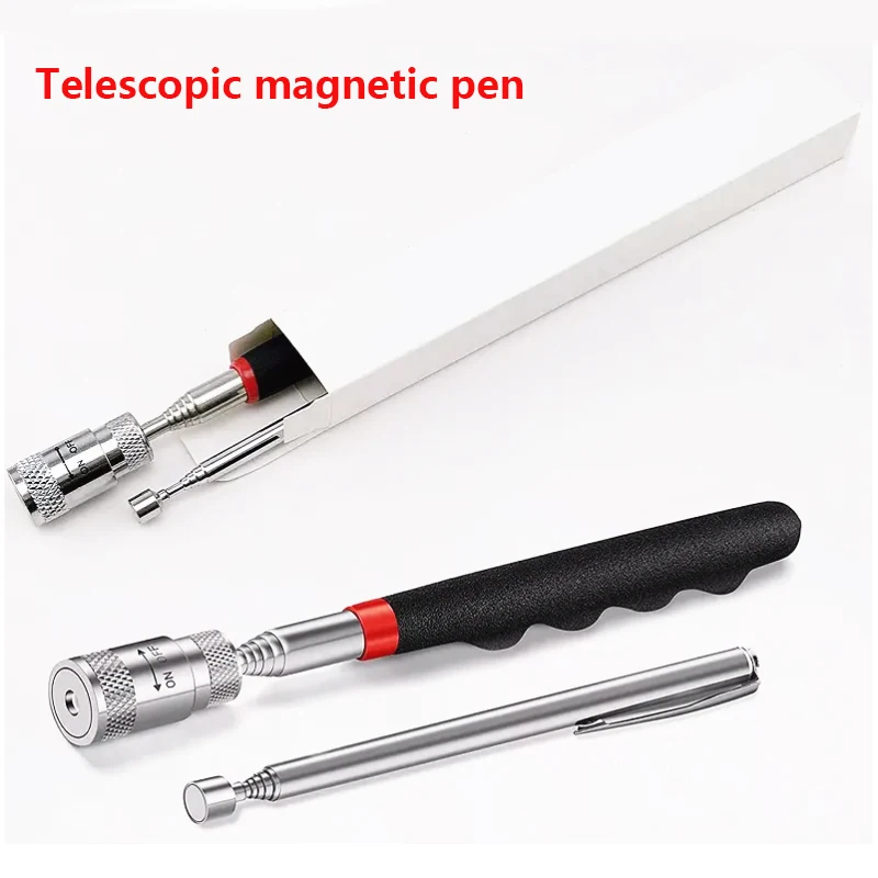 

Portable Telescopic Magnetic Pen With LED Light Adjustable Telescopic Length For Picking Up Nuts And Bolts For Convenient Tools