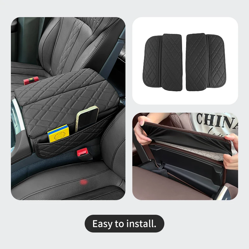 Car Armrest Protector Cover Center Console Cushion With Storage Bag For BMW G30 G32 6GT F10 G05 G06 G07 G11 X5 G05 G06 X7 G07