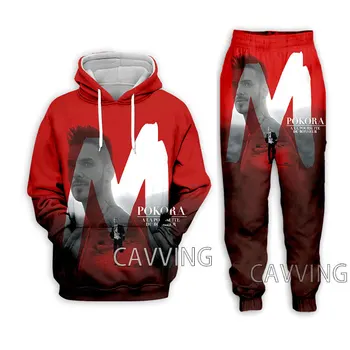 M. Pokora Sudaderas con capucha informales con estampado 3D, sudadera con capucha, pantalones para correr, pantalones, traje, ropa, conjuntos para mujeres/hombres