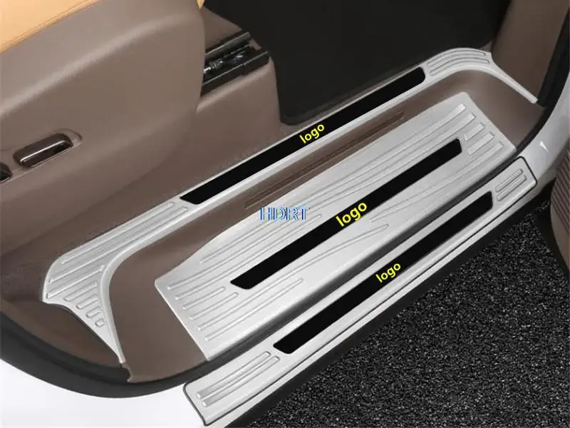 Car Styling Protector Accessories Sticker For BYD Denza D9 2022 + Door Sill Threshold Scuff Rear Trunk Plate Welcome Pedal Trim