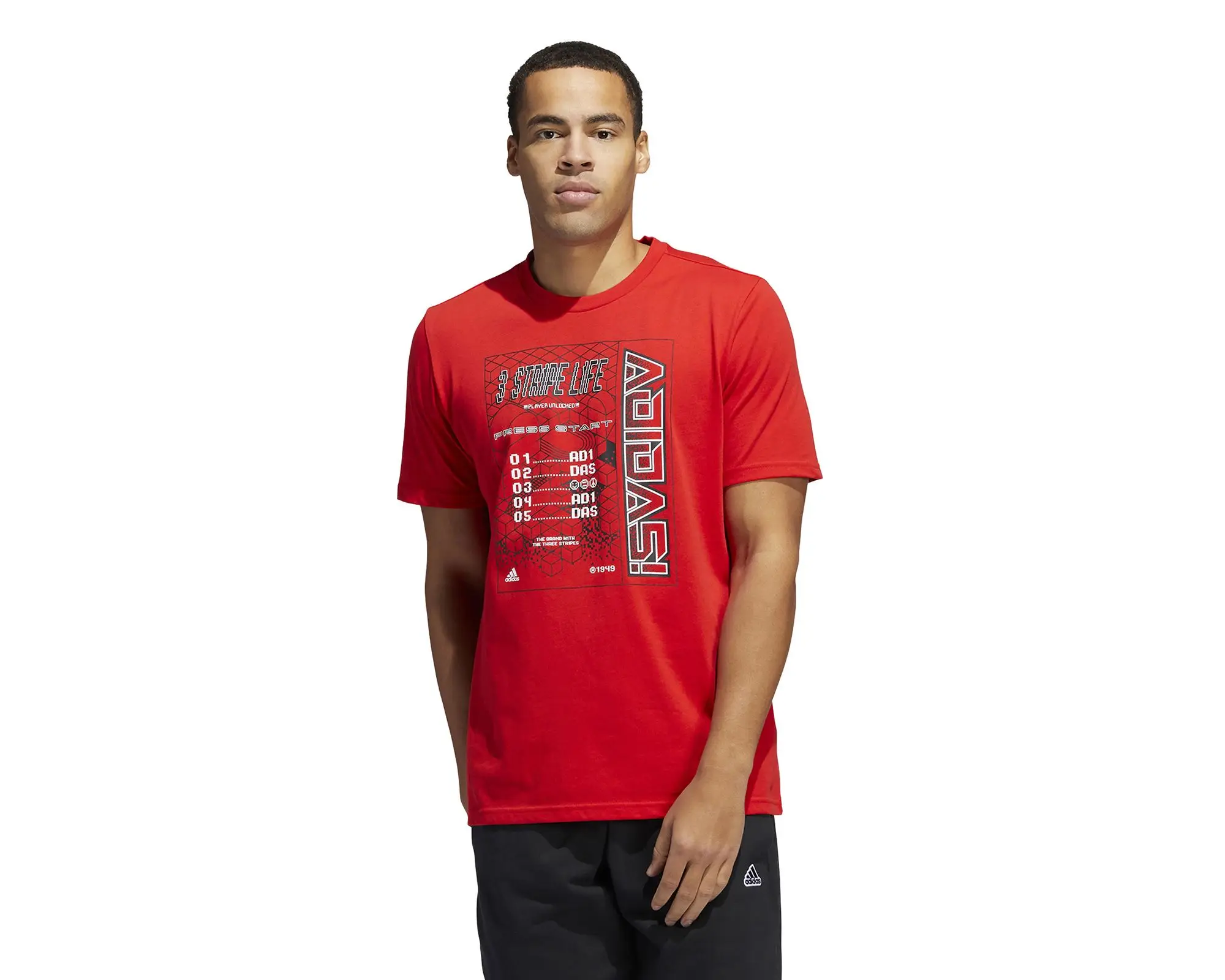 Adidas Original men's Daily Wear t-shirt Red Color Sporty Walking Training Training Sports Daily M Egame G T-Shirt