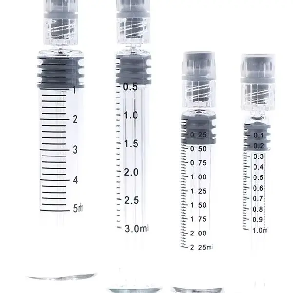 1 мл/2,5 мл/3,5 мл/5 мл дополнительная емкость, красивый стеклянный шприц, шприц с замком Люэра, предварительно заполненный шприц из боросиликатного стекла