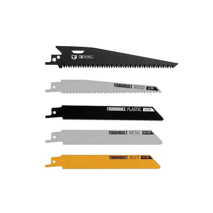 ToughBuilt 5-in-1 Folding Jab Saw + 4 Blades Saw Blades Designed to Cut Wood, Plastic, Metal, and Drywall Materials TB-H4S5-23FU