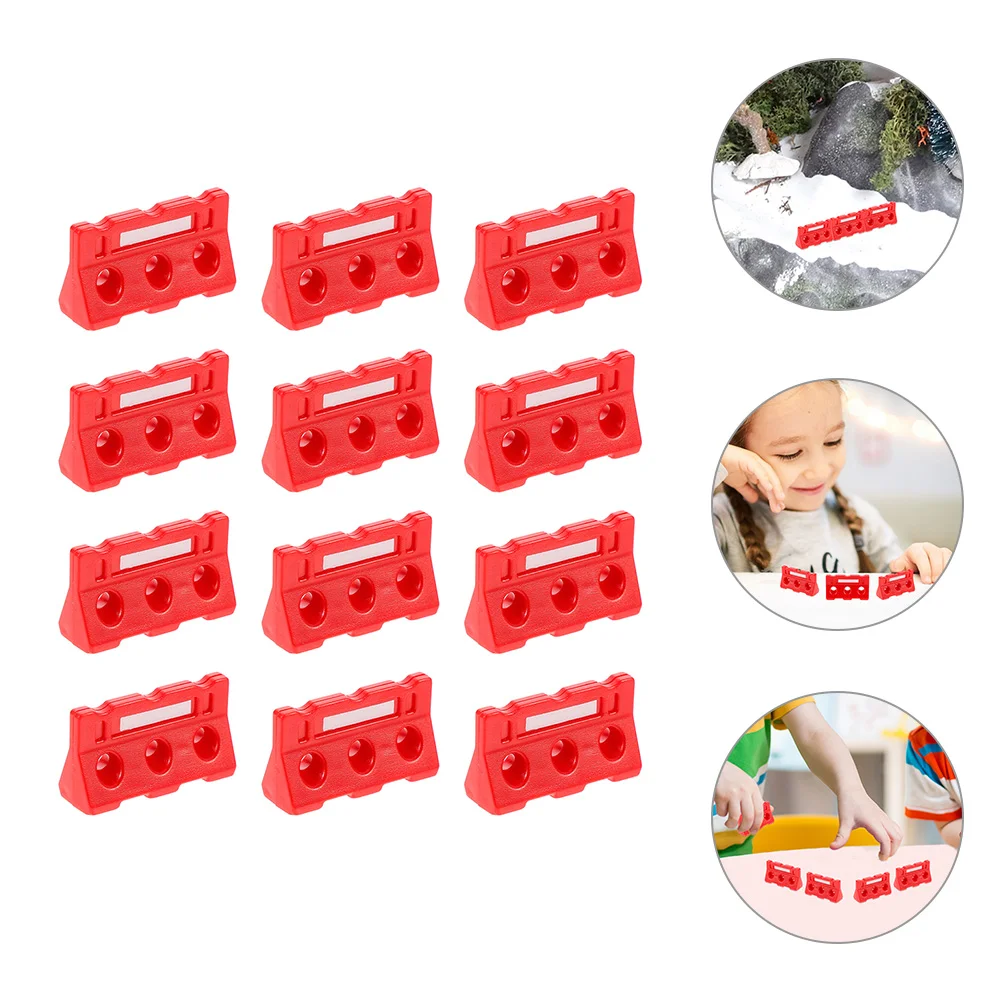 

12 Pcs Kids Toys Mini Traffic Fence Models Miniature Cones Fences Signs for Abs Child