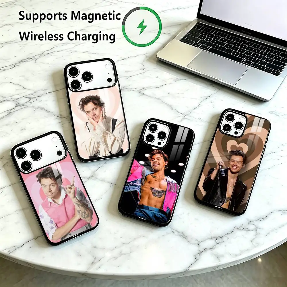 Harry Styles P-Pop Phone Case For iPhone18 17,16,15,14,13,12,11 Plus,Pro Allows magnetic wireless charging Gift
