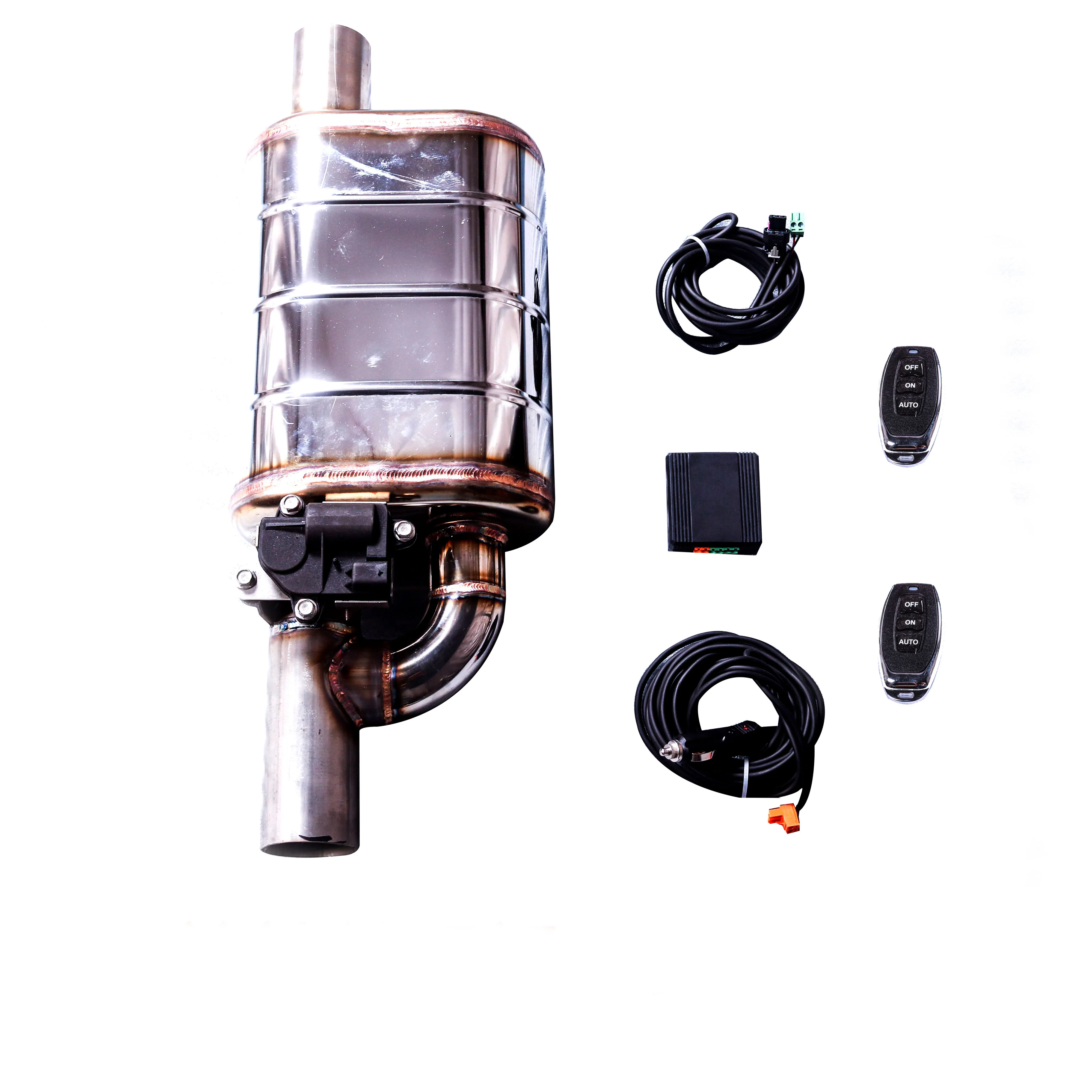 

Automobile modification universal electric valve-equipped exhaust pipe with valve, 60mm diameter