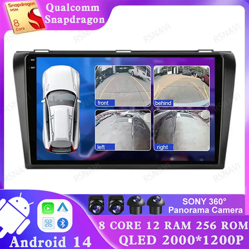 

Android 14 для Mazda 3 2004 2005 2006 2007 2008 2009 DVD DSP Viedo проигрыватель беспроводной Carplay Автомобильный мультимедийный BT Стандартный Wi-Fi стерео GPS