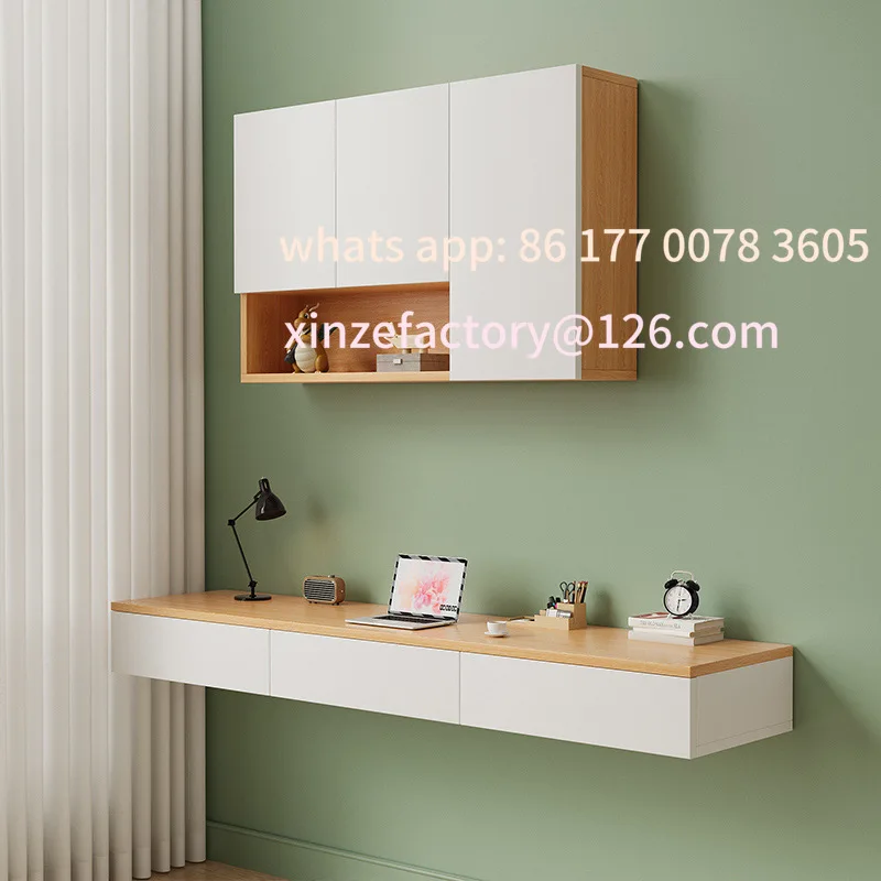 

Customizable wall-mounted desk suspended computer desk study table desk cabinet dresser TV cabinet with drawers