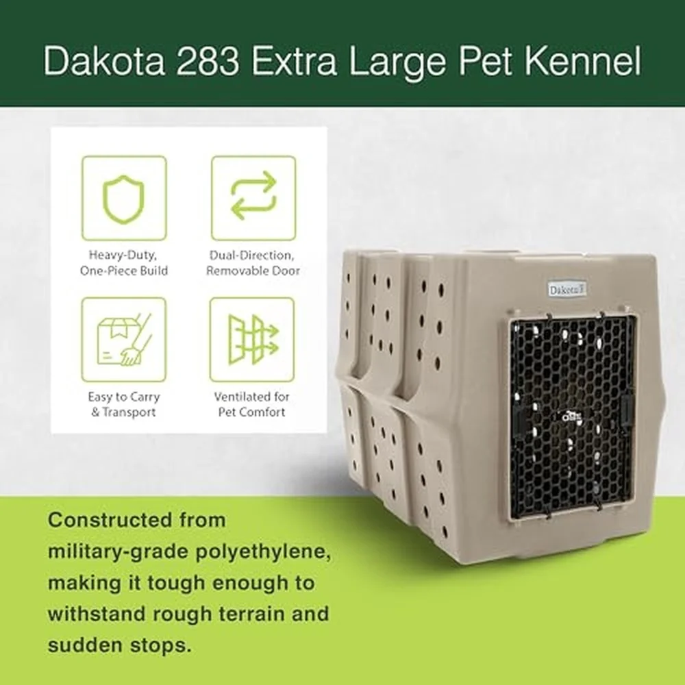 Dakota 283 Canine Rough and Tough Economy Dog Crate Sandstone XL