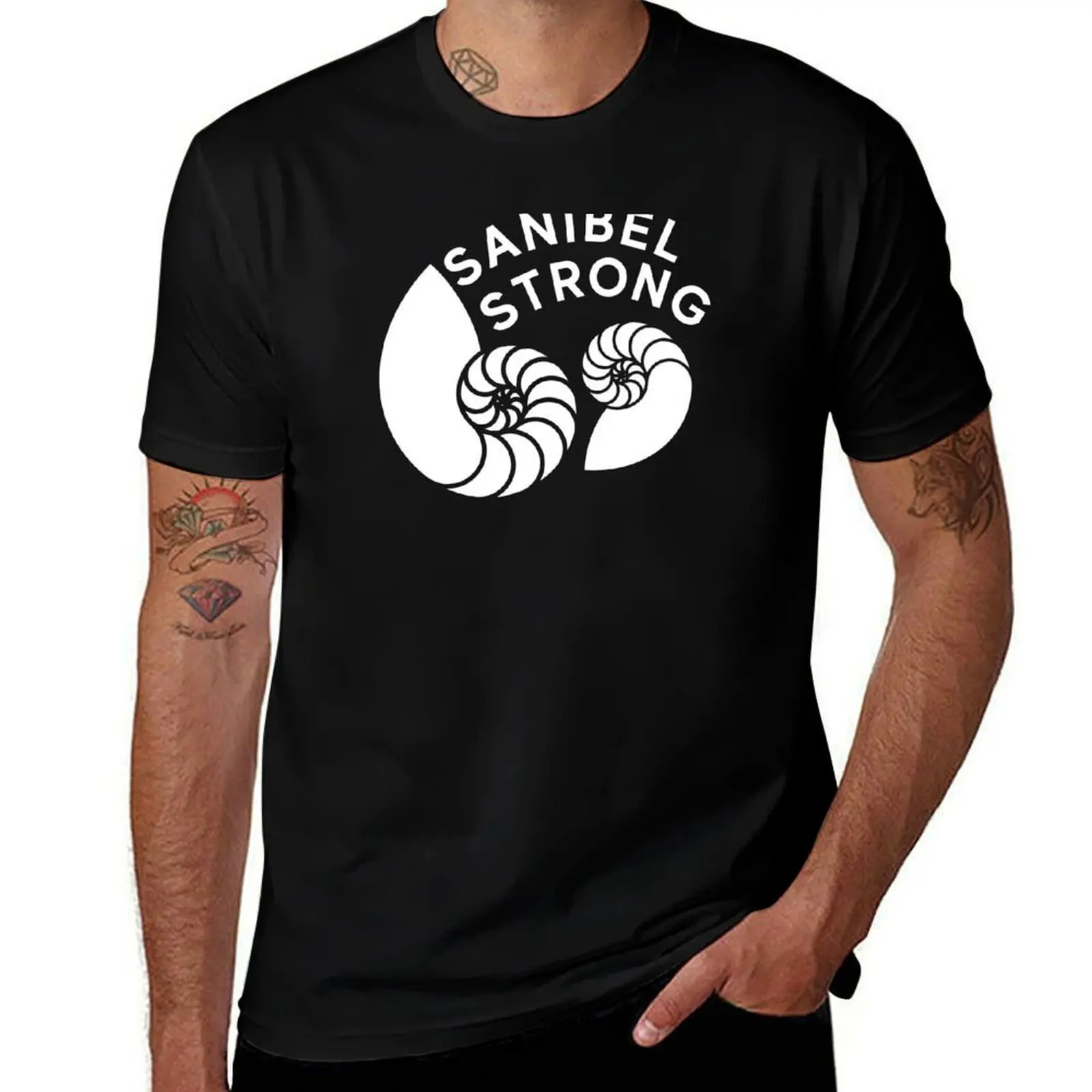 

Sanibel strong T-Shirt man t shirt graphic man t shirts for men casual T-Shirt
