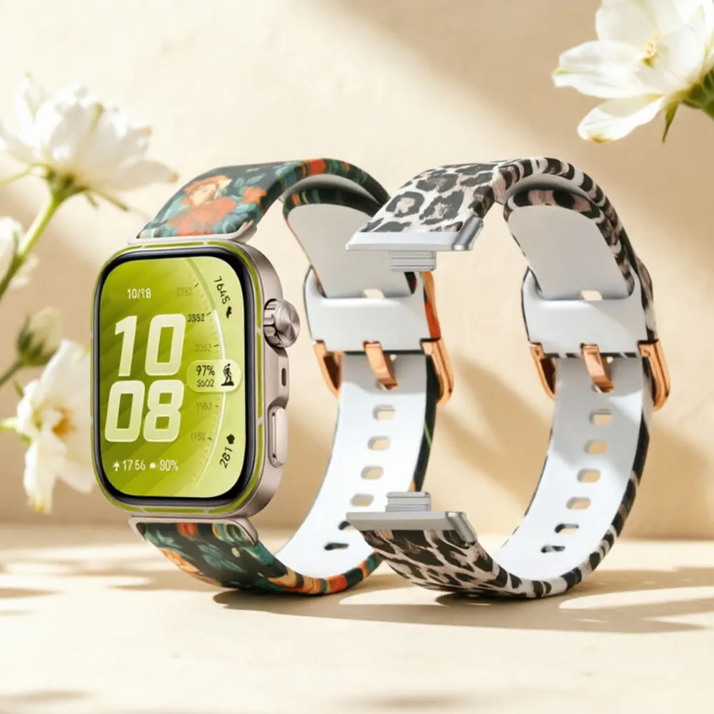 Printing Silicone Strap for Huawei Watch Fit 5/4/3 Braided Comfortable Breathable Wrist band for Huawei Watch Fit 5/4/3 Pro Belt