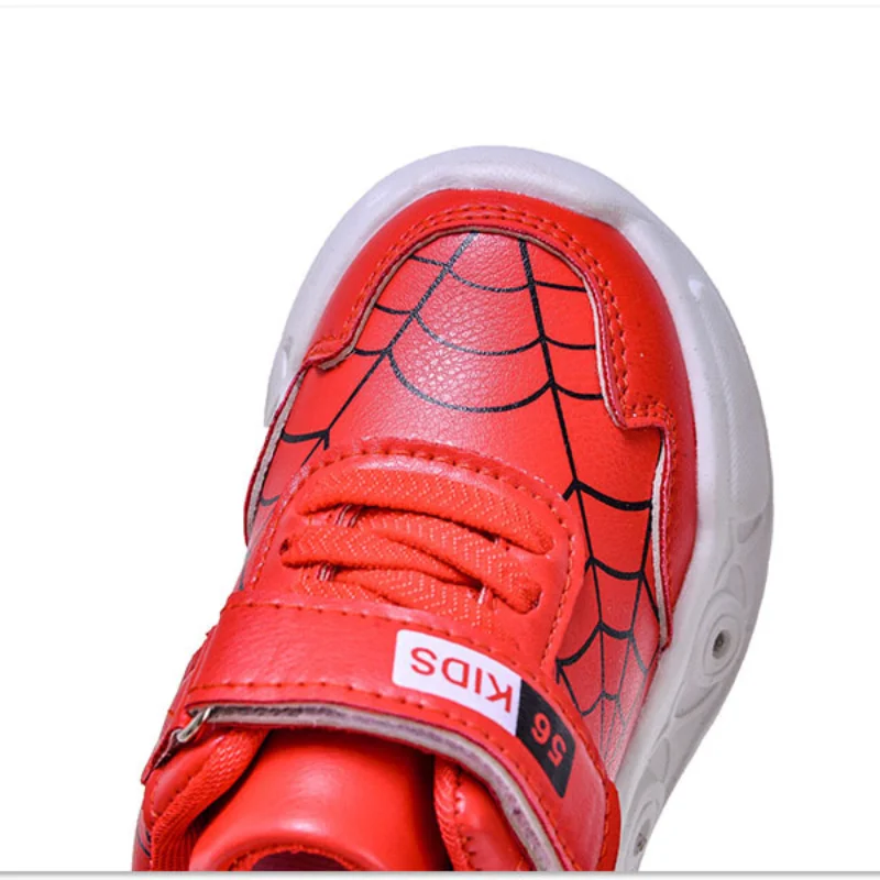 Disney Fashion Spiderman Baby Boys Sneakers Spring/autumn Children\'s Shoes Lighted Sneaker Trendy Kids Boy Sports Casual Shoes