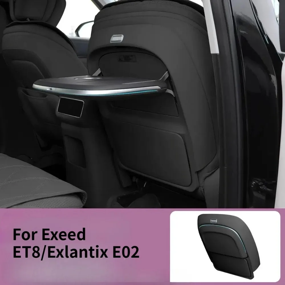 For Exeed ET8 Jaecoo 9 Foldable Electric Small Table Board with Wireless Charging and Ambient Light Car Tray Table Accessories