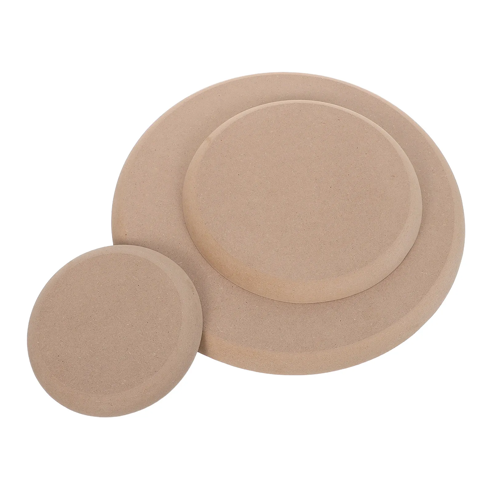 3pcs Round Pottery Molds for Handbuilding Ceramics – Wooden Clay Slab Pressing & Slump Forming Tools