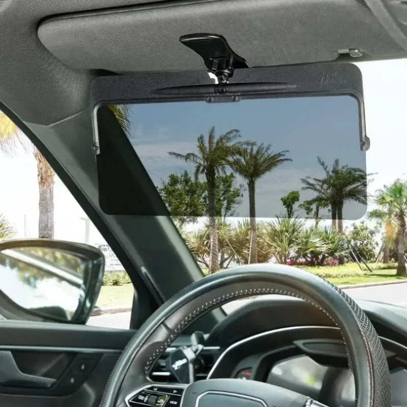 Universal Car Sun Visor With Polarized Glare Protection Driver's Anti-Glare Mirror Visor Portable Foldable Car Visor