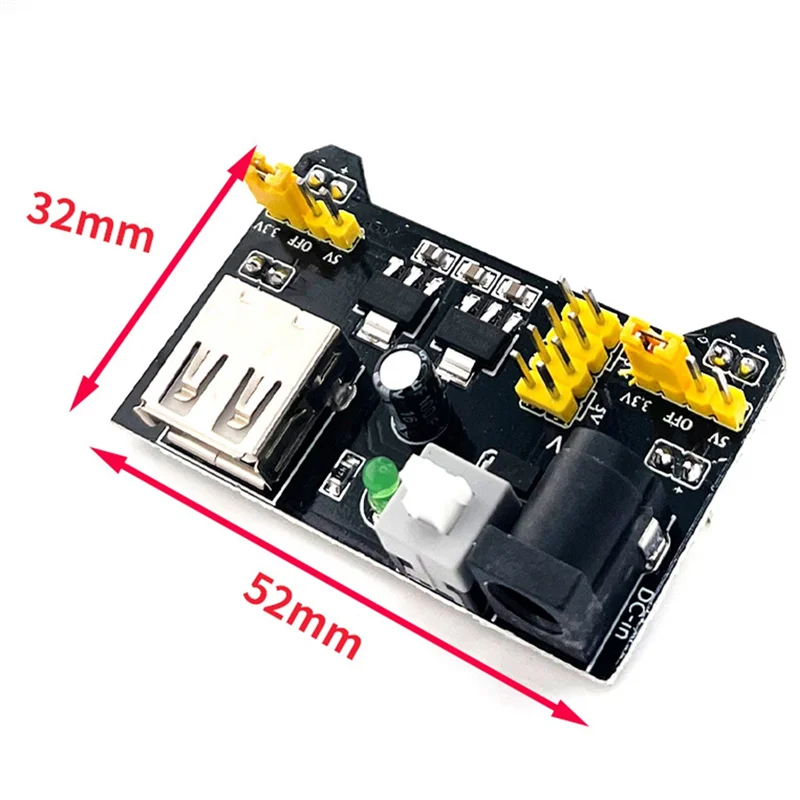 A72Z 10PCS Per MB102 Breadboard Modulo di Alimentazione Set 2-Way 3.3V 5V Per MB102 Breadboard Modulo Kit