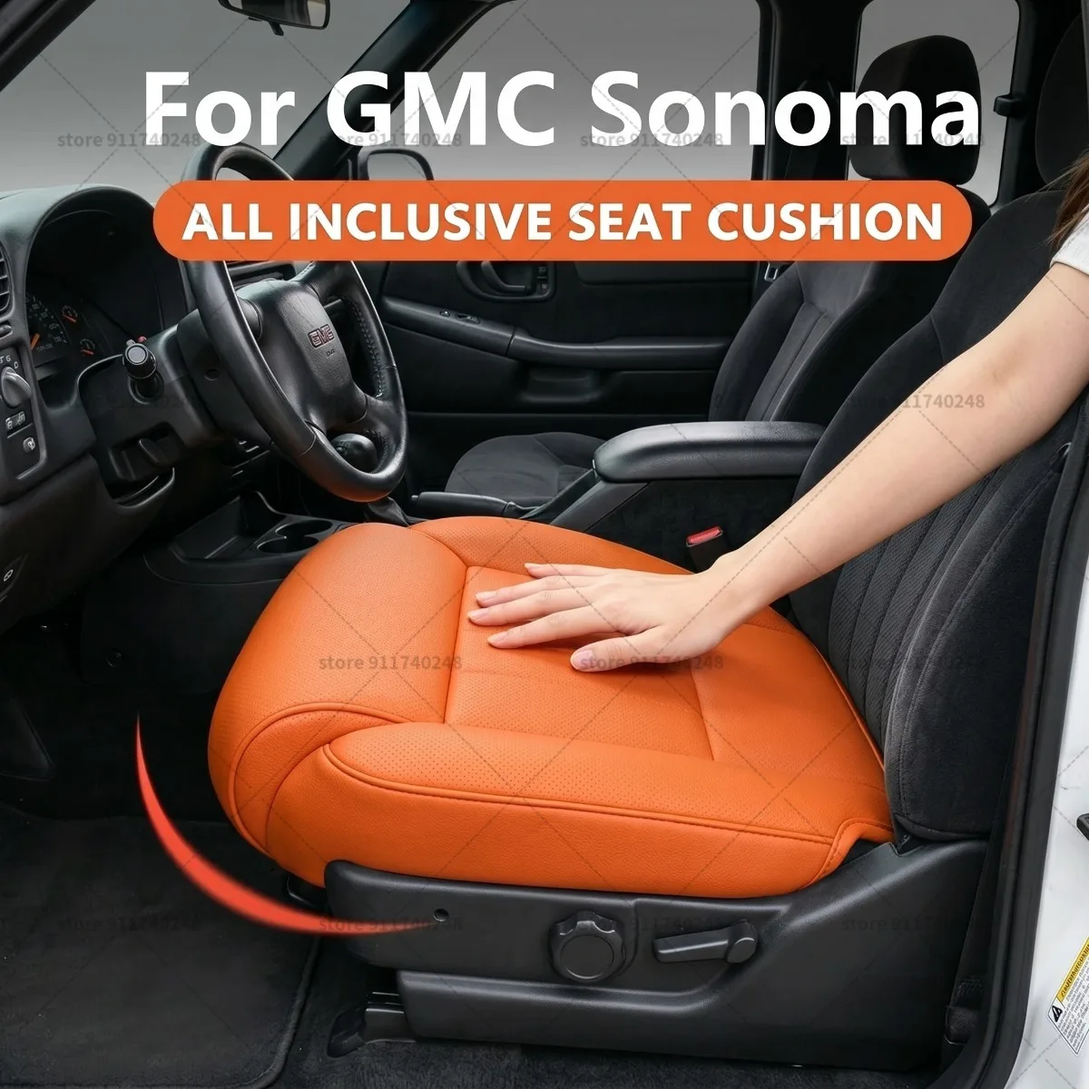 

For GMC Sonoma Seat Leg Support Extension Cushion Thigh Support Pillow Memory Foam Leather Leg Extender Interior Accessories