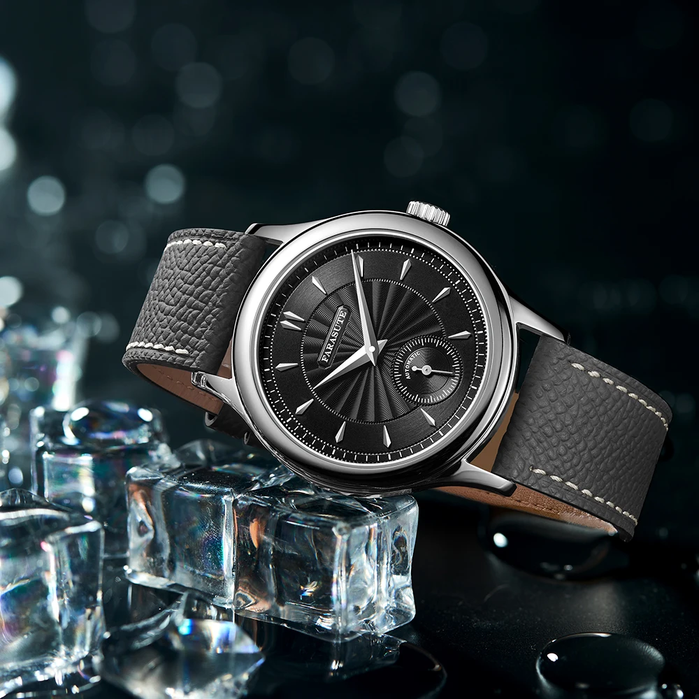 FARASUTE Luxury Mechanical Watch 316L Stainless Steel Case Hangzhou Customized Movement Small Second Hand Dial reloj hombre Gift