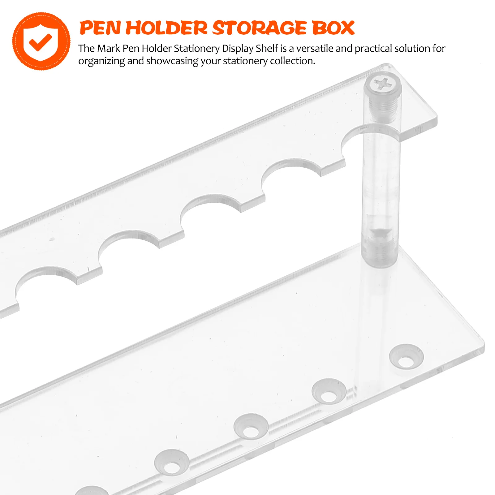 

1Set Pen Display Rack Acrylic Pencil Holder with Multiple Slots for Desk Organization Home Office School Dorm Storage Stand