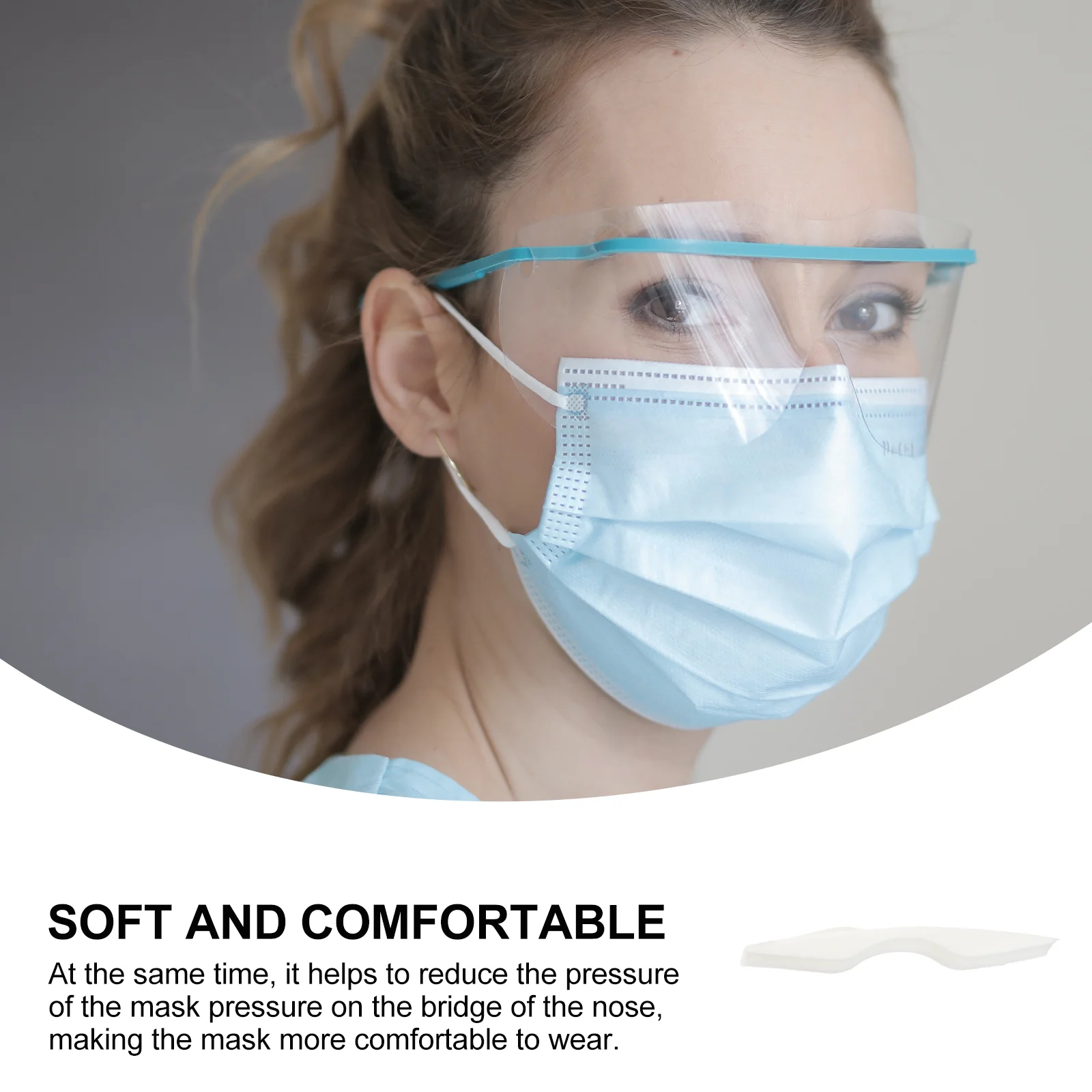 25 Pcs Sponge Nose Bridge Cushion Seal Pads Anti Fog Strips For Mask Repair Tool Lightweight Comfort Adhesive Eyewear