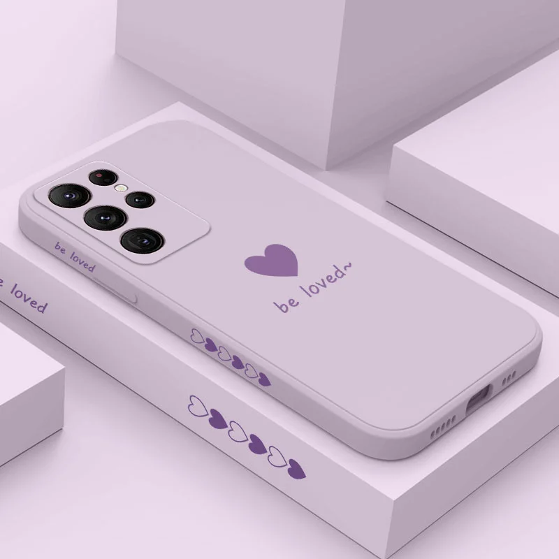 Prosty futerał na telefon z motywem miłosnym do Samsung Galaxy S25FE S24 S23 S22 S21 S20 S10 S10E S9 Ultra Plus FE Note 20 Ultra 10 9 Plus
