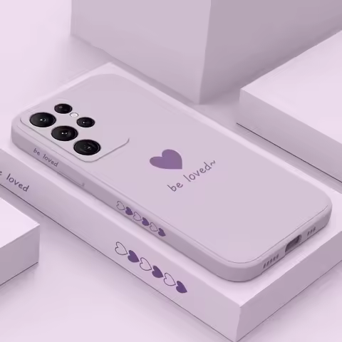 Simple Love Phone Case For Samsung Galaxy S25FE S24 S23 S22 S21 S20 S10 S10E S9 Ultra Plus FE Note 20 Ultra 10 9 Plus Cover