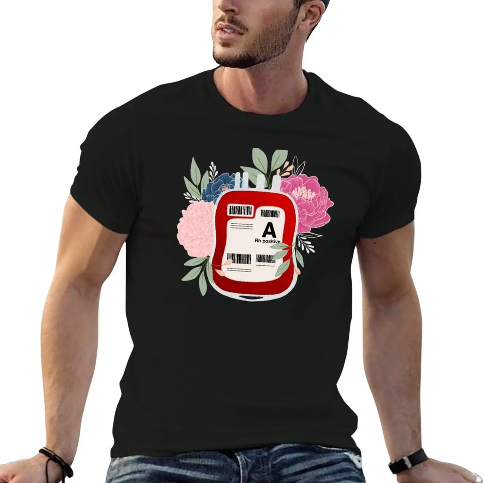 

t man shirts shirts shirts Positive for g anime man t for cotton men t man Floral T-Shirt A