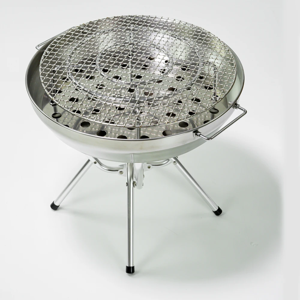Portable Hiking Camping Stainless Steel Bonfire Frame Stove for BBQ Wood Burning Heating Furnace