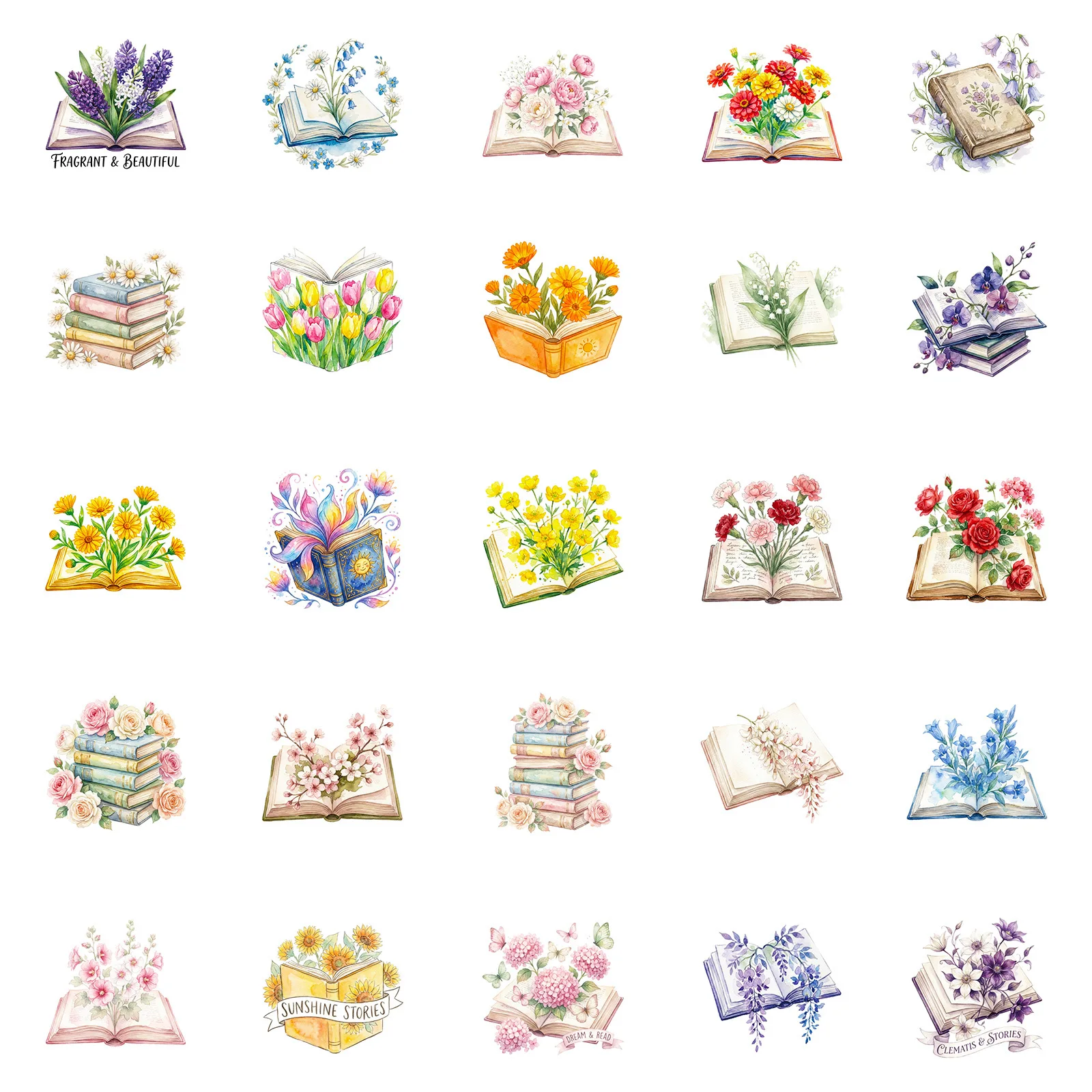 56 szt. Estetyczne naklejki z kwiatami i graffiti, kreatywne dekoracje na telefon komórkowy, deskorolkę, notatnik, kubek na wodę, zabawki, prezenty