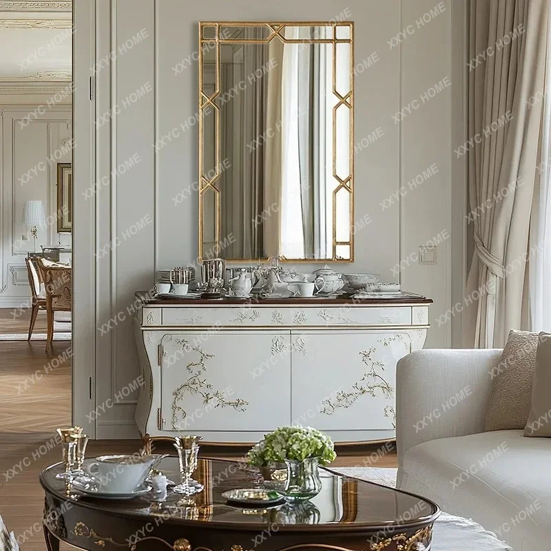 dressing mirror wall-mounted rectangular entrance mirror living room wall-mounted decorative mirror