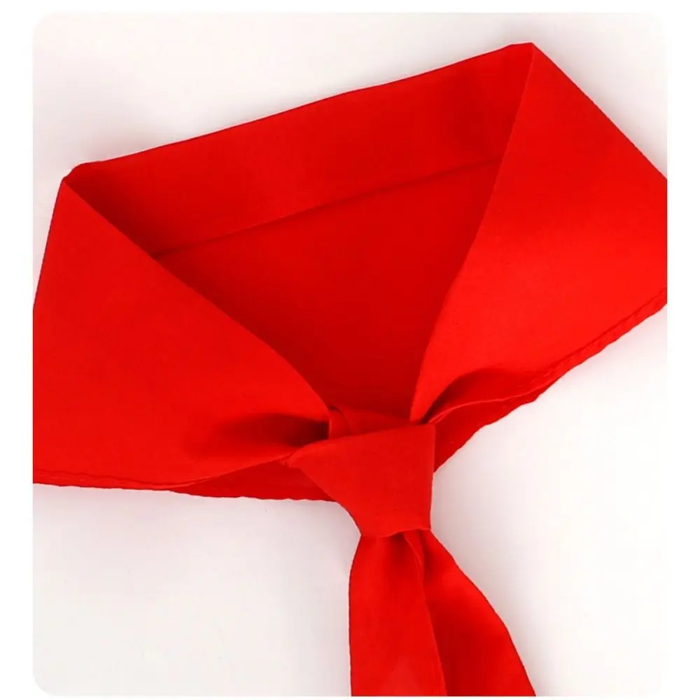 Bufanda de toalla triangular clásica de 120cm, regalos de algodón, bufanda roja, gargantilla de corbata roja de estilo chino, suministros escolares