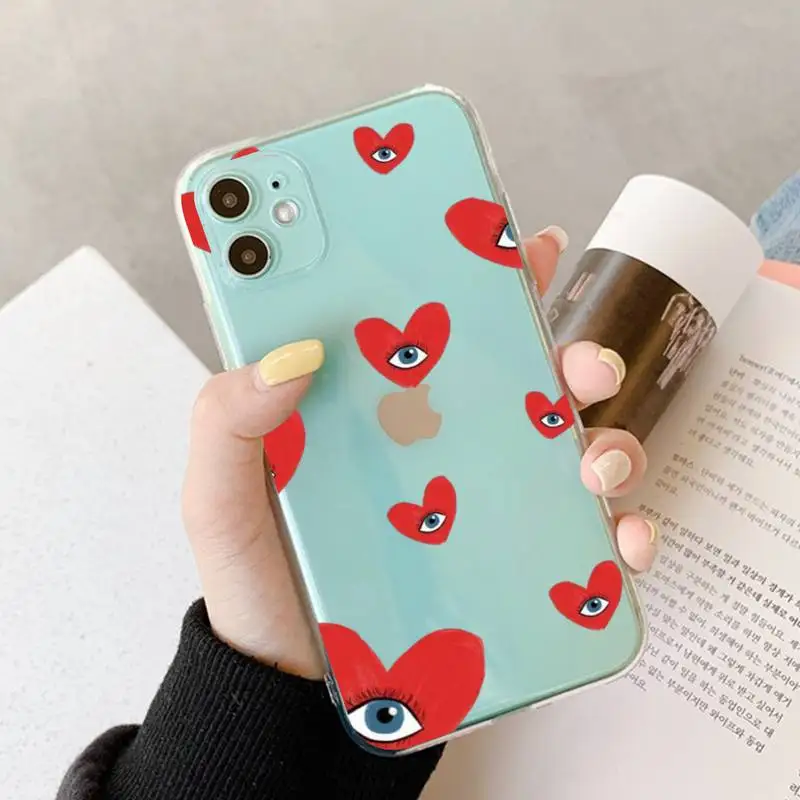 Funny Turkish Lucky Blue Evil Eye Phone Case For iPhone 13 14 Pro Max XS XR 12 11 Pro 13 Mini 6 7 8 Plus Soft Clear Back Cover