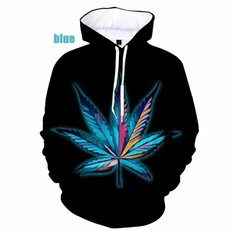 Weeds Leaf Printed 3D Plant Hoodies Men Women Children Fashion Long Sleeve Sweatshirts Streetwear Boy Girl Kids Clothes Tops