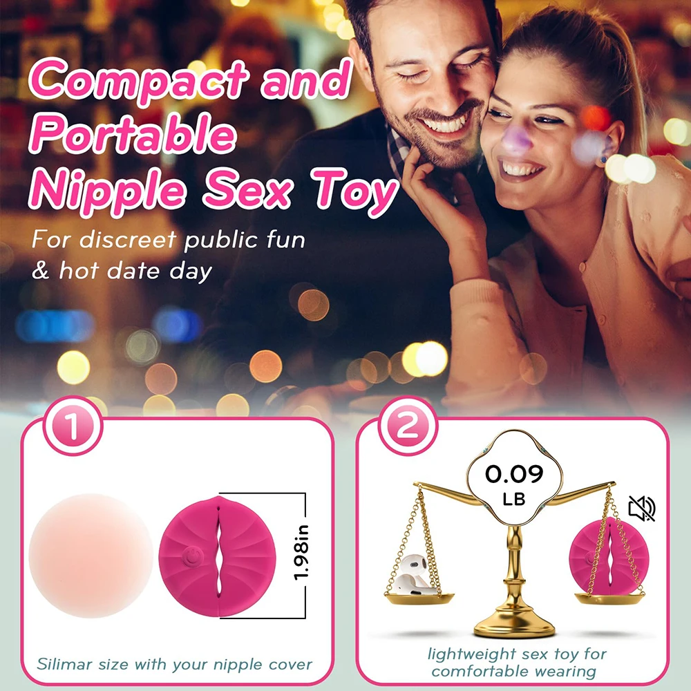 Wireless Remote Control Nipple Clamp Vibrator Silicone Breast Massage Nipple Clip Stimulate Adults Sex Toys for Women Couples