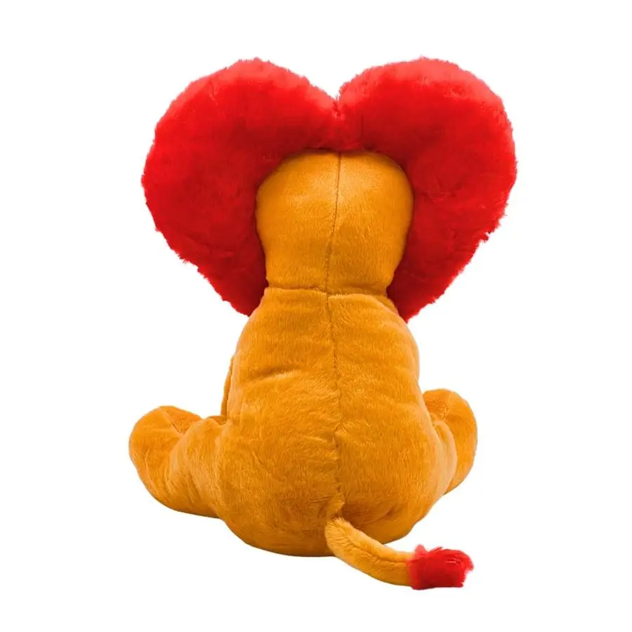 Schuur Leeuwenhart Geanimeerde Valentijnsdag Rode Leeuw Gevulde Hartvormige Dierenknuffel, Dansen en Lichten om mee te komen en je liefde krijgt