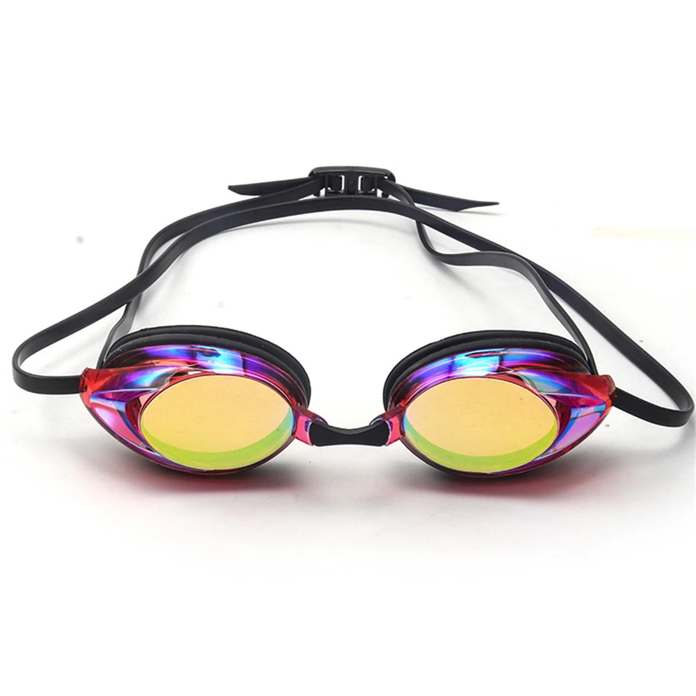 Professional Adult Swim Goggles Waterproof Fog-proof Racing Men Women Cool Silver Plated Swimming glasses antifog