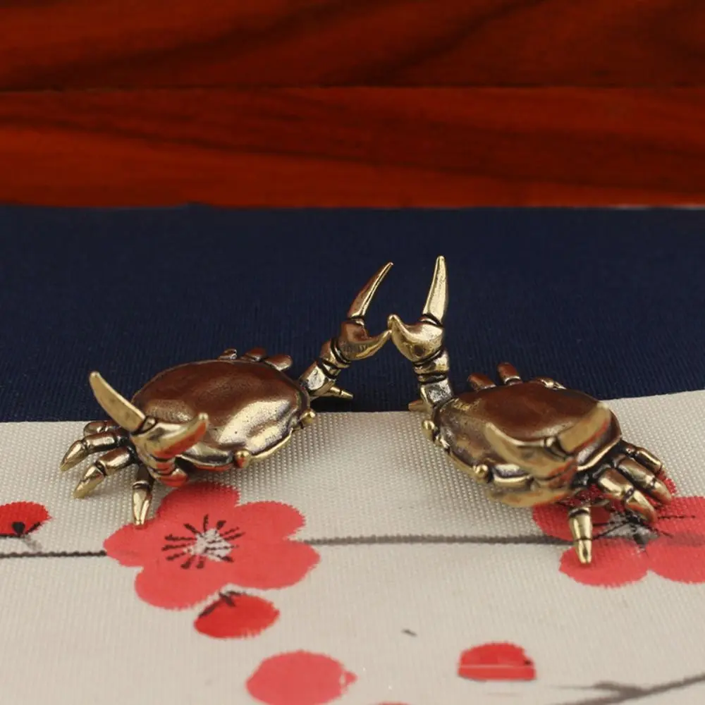 Crab-shaped Crab Pen Holder Funny Antique Craft Crab Tea Pet Solid Cute Crab Crafts Ornaments Kids Gifts