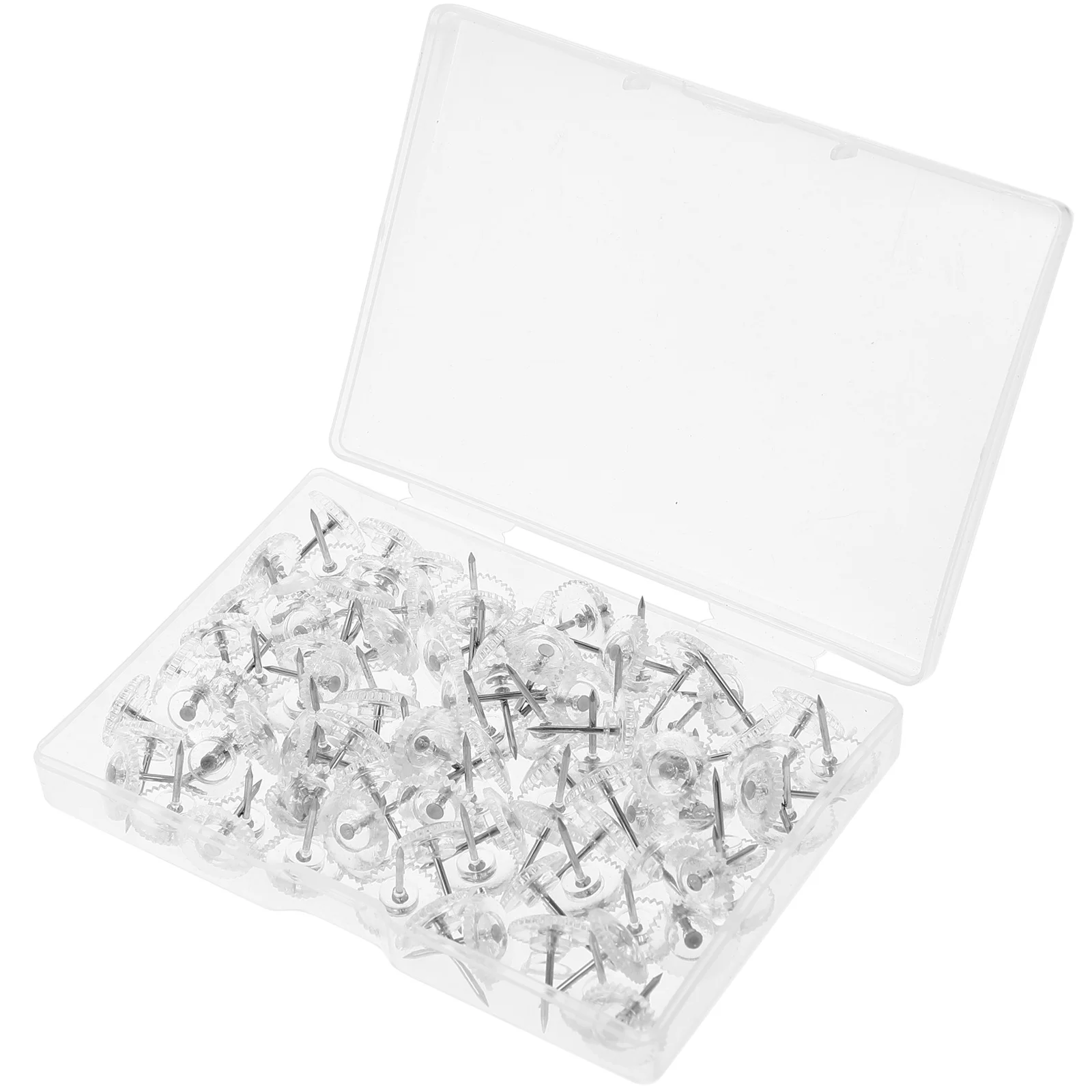 2 cajas de chinchetas de diseño Simple, chinchetas transparentes para actividades artísticas y artesanales, tablero de corcho, decoración de pared, accesorios para boletos pequeños